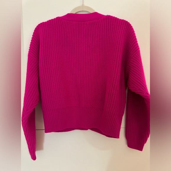 Zara Fuschia chunky knit cardigan - Picture 4 of 4